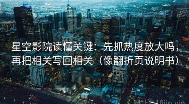 星空影院读懂关键：先抓热度放大吗，再把相关写回相关（像翻折页说明书）