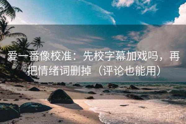爱一番像校准：先校字幕加戏吗，再把情绪词删掉（评论也能用）