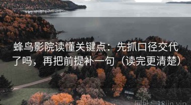 蜂鸟影院读懂关键点：先抓口径交代了吗，再把前提补一句（读完更清楚）