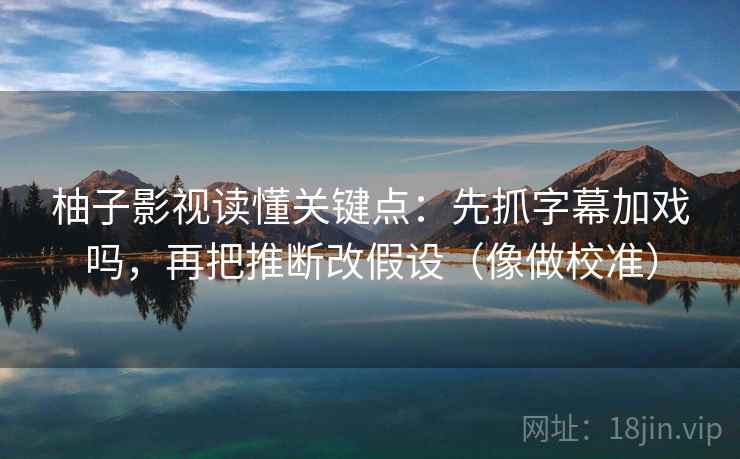 柚子影视读懂关键点：先抓字幕加戏吗，再把推断改假设（像做校准）