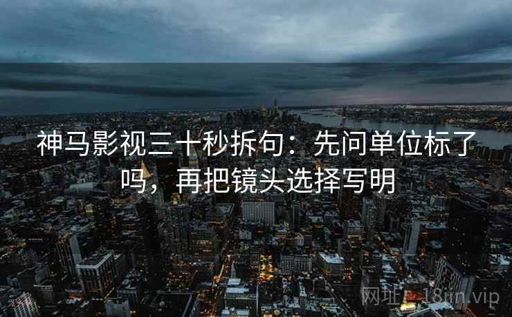 神马影视三十秒拆句:先问单位标了吗,再把镜头选择写明 神马影视三十秒拆句:先问单位标了吗,再把镜头选择写明