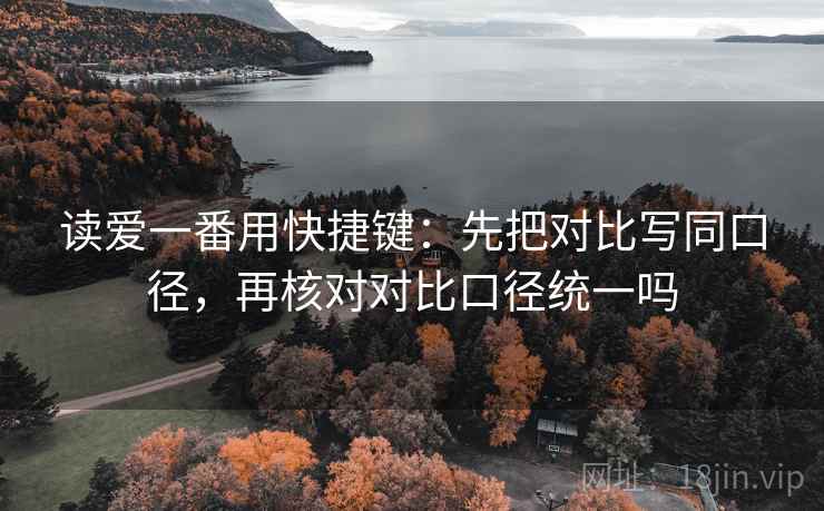 读爱一番用快捷键：先把对比写同口径，再核对对比口径统一吗